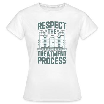 Respect du processus de traitement Traitement de l’eau - T-shirt Femme - blanc - Devant - AI Model Female 172 dark (172cm)