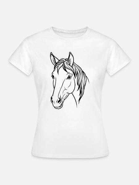 Pferdekopf - Frauen T-Shirt - Weiß