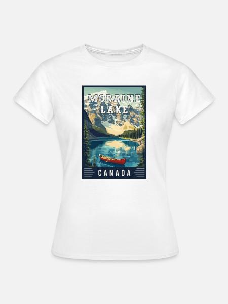 Entdecken Sie den Moraine Lake im Canada Banff Nationalpark - Frauen T-Shirt - Weiß