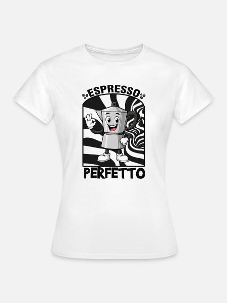 Espresso, Kaffee  - Frauen T-Shirt - Weiß