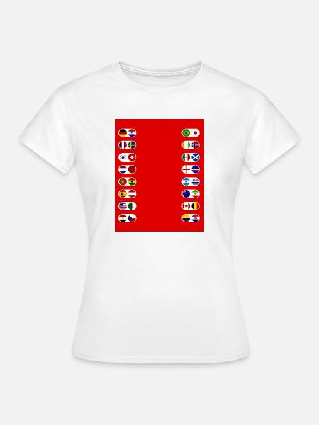 Internationale Flaggen-Collage - Frauen T-Shirt - Weiß