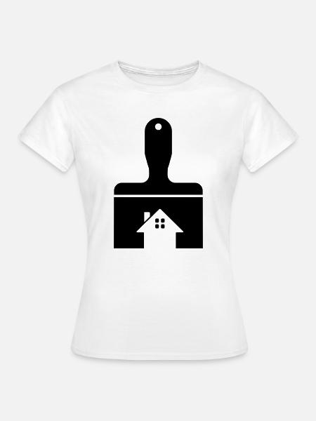 Maler Haus Renovierung Motiv - Frauen T-Shirt - Weiß