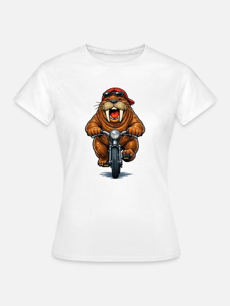 Walross sportlich - Frauen T-Shirt - Weiß