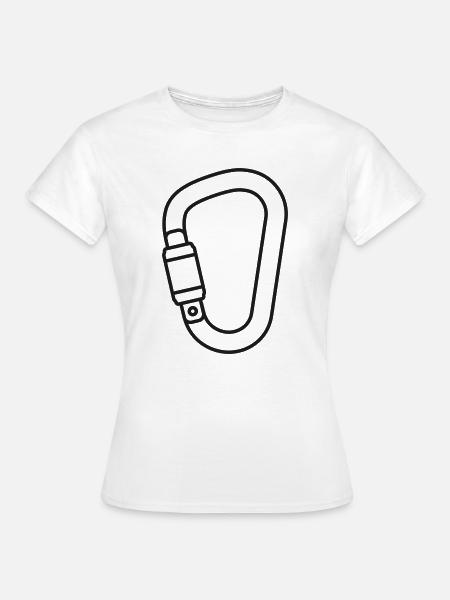 Ikone der Kletterkarabinerlinie - Frauen T-Shirt - Weiß