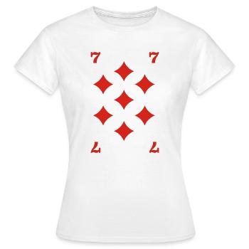 Karo Sieben - Frauen T-Shirt - Weiß - Vorne - AI Model Female 172 dark (172cm)