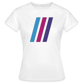 Couleur 3Bar - T-shirt Femme - blanc - Devant - AI Model Female 172 dark (172cm)