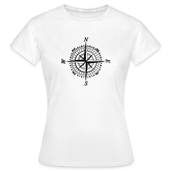 compass - Women's T-Shirt - white - Front - AI Model Female 172 dark (172cm)