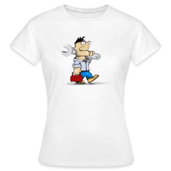 Technician with wrench - Women's T-Shirt - white - Front - AI Model Female 172 dark (172cm)