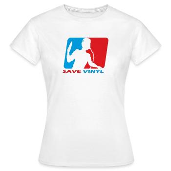 Deejay - Save Vinyl - Frauen T-Shirt - Weiß - Vorne - AI Model Female 172 dark (172cm)