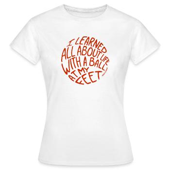 Football is Life World Champion 2018 Sport German - Women's T-Shirt - white - Front - AI Model Female 172 dark (172cm)