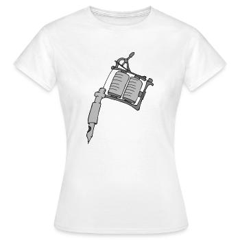 Tatoo gun - Frauen T-Shirt - Weiß - Vorne - AI Model Female 172 dark (172cm)