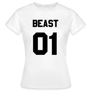 Beast 01 - Frauen T-Shirt - Weiß - Vorne - AI Model Female 172 dark (172cm)