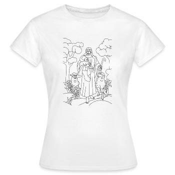 Collection christianisme - T-shirt Femme - blanc - Devant - AI Model Female 172 dark (172cm)