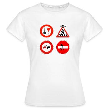 Panneaux Routiers - T-shirt Femme - blanc - Devant - AI Model Female 172 dark (172cm)