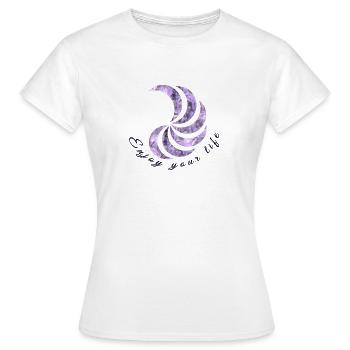 Enjoy your life - T-shirt Femme - blanc - Devant - AI Model Female 172 dark (172cm)