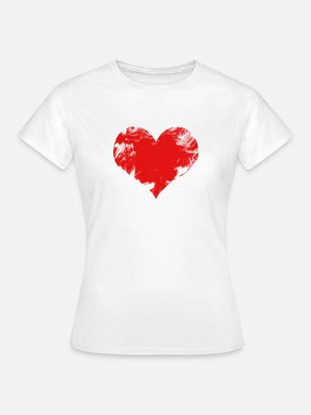 Herz - Frauen T-Shirt - Weiß