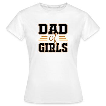 Papa filles - T-shirt Femme - blanc - Devant - AI Model Female 172 dark (172cm)