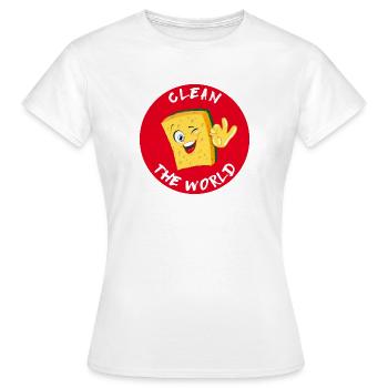 Schwamm - Frauen T-Shirt - Weiß - Vorne - AI Model Female 172 dark (172cm)