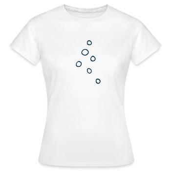 Unterwasserwelt "LUFTBLASEN" Meerebewohner Shirt - Frauen T-Shirt - Weiß - Vorne - AI Model Female 172 dark (172cm)