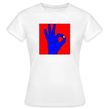 d'accord, rouge - T-shirt Femme - blanc - Devant - AI Model Female 172 dark (172cm)