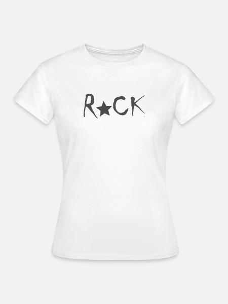 ROCK - Frauen T-Shirt - Weiß
