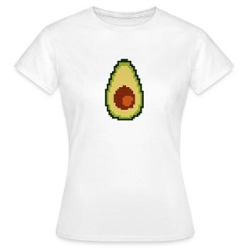 Pixel Avocado - Frauen T-Shirt - Weiß - Vorne - AI Model Female 172 dark (172cm)