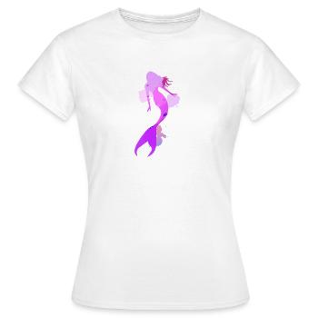 Sirène don mer natation créatures fabuleuses - T-shirt Femme - blanc - Devant - AI Model Female 172 dark (172cm)