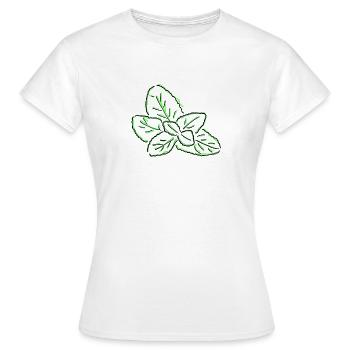 menthe poivrée - T-shirt Femme - blanc - Devant - AI Model Female 172 dark (172cm)