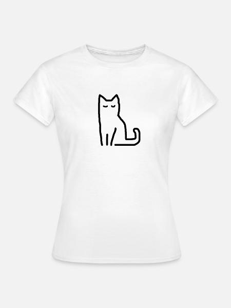 Cat Geschenkidee - Frauen T-Shirt - Weiß