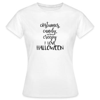 J'aime Halloween - T-shirt Femme - blanc - Devant - AI Model Female 172 dark (172cm)