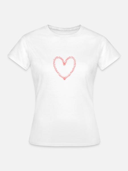 Herz - Frauen T-Shirt - Weiß