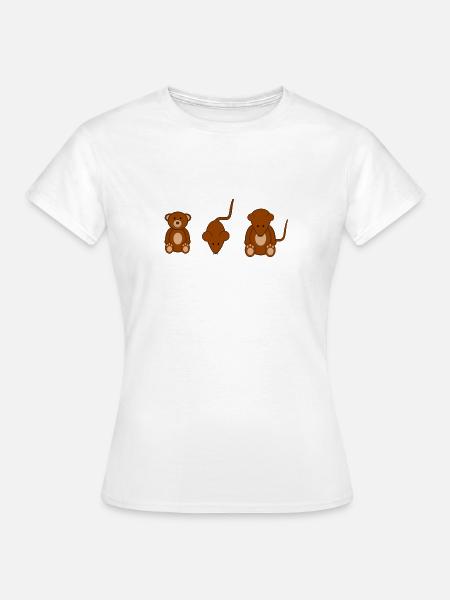 Mausebär - Frauen T-Shirt - Weiß