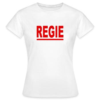 Regie rot - Frauen T-Shirt - Weiß - Vorne - AI Model Female 172 dark (172cm)