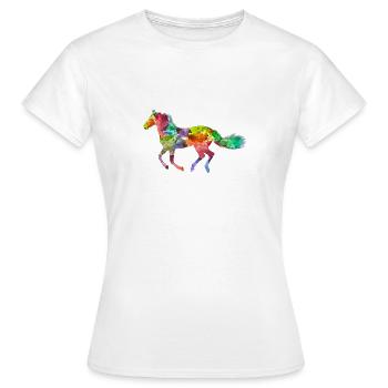 Cheval Couleur - T-shirt Femme - blanc - Devant - AI Model Female 172 dark (172cm)
