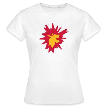 feu flamme chaud tnt dynamite exploser explosi - T-shirt Femme - blanc - Devant - AI Model Female 172 dark (172cm)