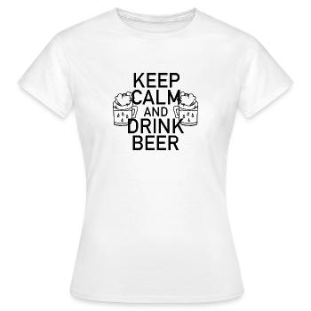 Keep Calm - T-shirt Femme - blanc - Devant - AI Model Female 172 dark (172cm)
