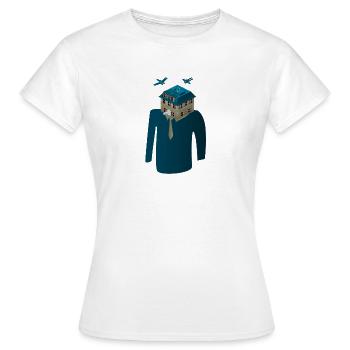 Haus Drohne Spion Geschenk - Frauen T-Shirt - Weiß - Vorne - AI Model Female 172 dark (172cm)