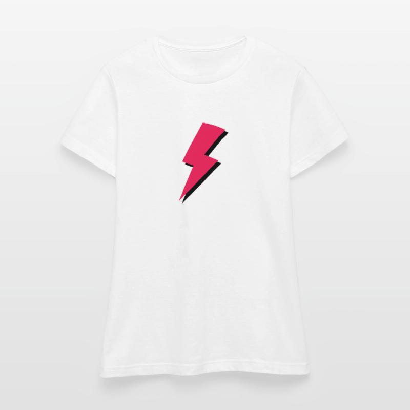 éclair rouge éclair éclair bande dessinée orage Gewitte T-shirt Femme