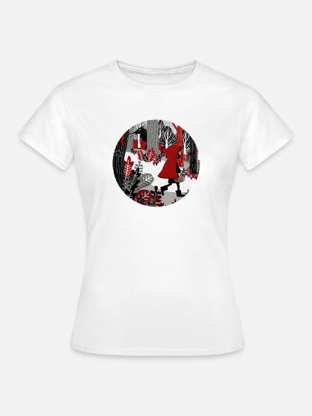 Rotkäppchen und der böse Wolf - Frauen T-Shirt - Weiß