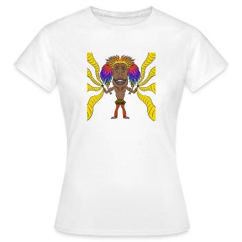 Chaman coloré - T-shirt Femme - blanc - Devant - AI Model Female 172 dark (172cm)