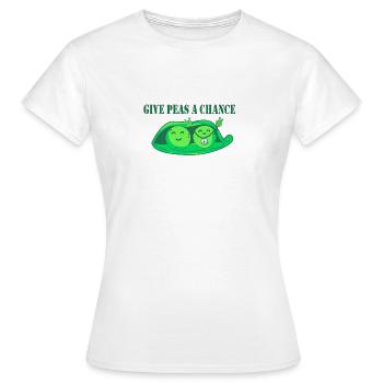 Cadeau végétalien hippie opportunité de paix végétarienne - T-shirt Femme - blanc - Devant - AI Model Female 172 dark (172cm)