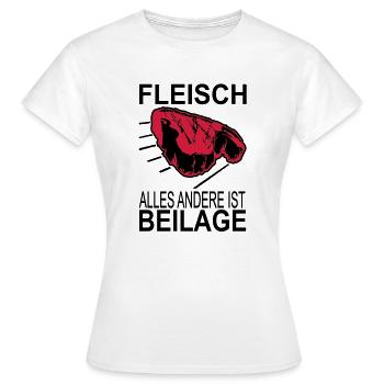viande tout le reste est garnir - T-shirt Femme - blanc - Devant - AI Model Female 172 dark (172cm)