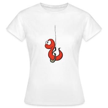 Wurm - Frauen T-Shirt - Weiß - Vorne - AI Model Female 172 dark (172cm)