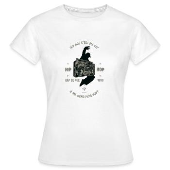 T-shirt danse Hip Hop old school cadeau offrir - T-shirt Femme - blanc - Devant - AI Model Female 172 dark (172cm)