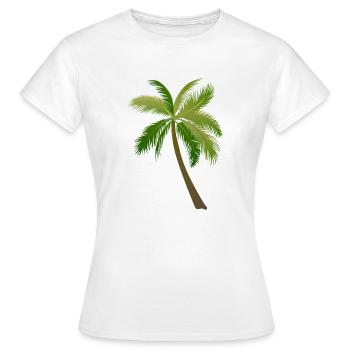 palmier arbre palmiers - T-shirt Femme - blanc - Devant - AI Model Female 172 dark (172cm)