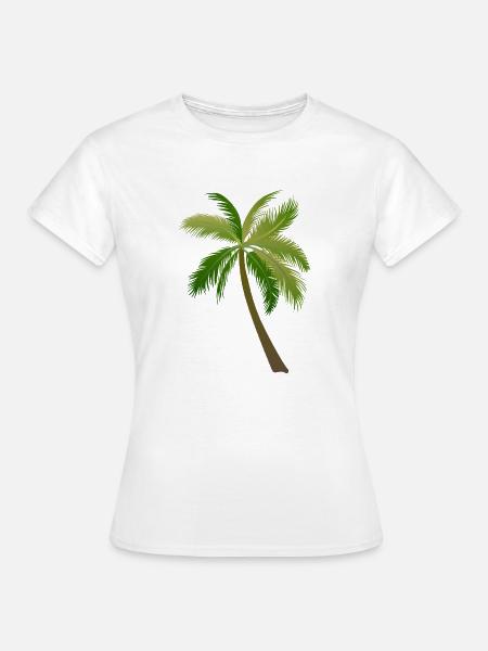Palmen Baum Palmen - Frauen T-Shirt - Weiß