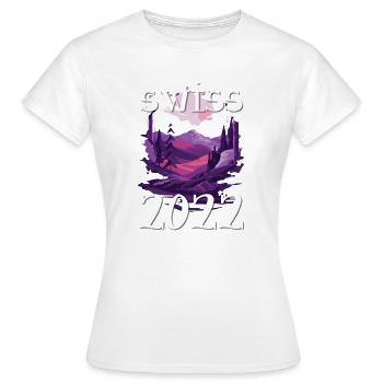 Swiss 2022 - Frauen T-Shirt - Weiß - Vorne - AI Model Female 172 dark (172cm)