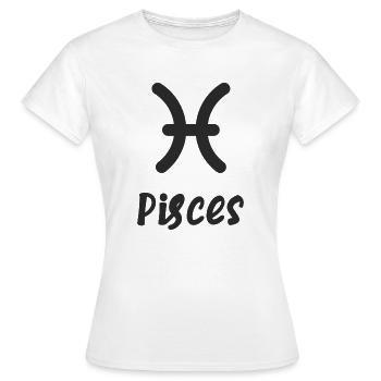 Sternzeichen Fische - Frauen T-Shirt - Weiß - Vorne - AI Model Female 172 dark (172cm)