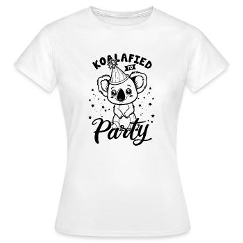 Koalafied à la fête Koala en disant drôle de fête d’enfant - T-shirt Femme - blanc - Devant - AI Model Female 172 dark (172cm)