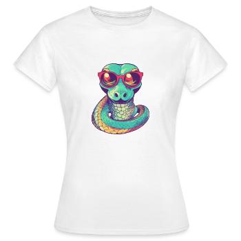 Kas le serpent - T-shirt Femme - blanc - Devant - AI Model Female 172 dark (172cm)